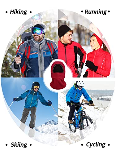 Geyoga Winter Balaclava Hat Fleece Full Face Covering Scarf With Drawstring thumb #6