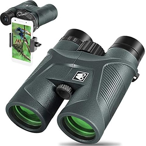 Sarblue 10x42 Binoculars for Adults with Smartphone Adapter, BAK4 Prism and FMC Lens, HD Professional Binoculars for Bird Watching Travel Stargazing Hunting Wildlife Watching Outdoor Concerts Sports Cover
