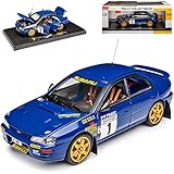 Sun Star Subaru Impreza WRX STI WRC McRae 1996 Gewinner Rally Caralunya 1/18 Modell Auto mit individiuellem Wunschkennzeichen