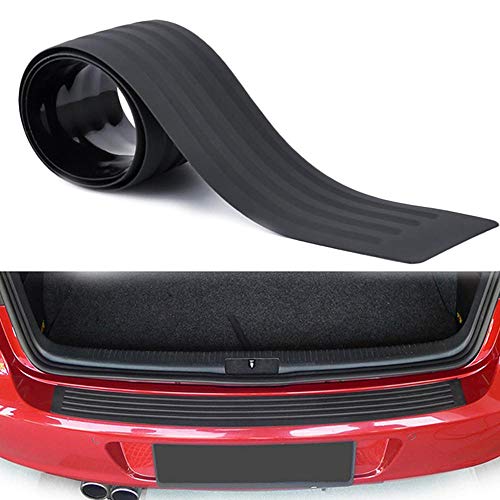 MOGOI Protector de parachoques trasero para coche, de goma negra universal, resistente a los arañazos, accesorio de protección para la entrada de la puerta del maletero, protector de parachoques