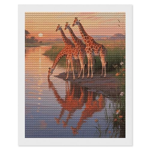 Kit peinture diamant 5D girafe le cadeau créatif idéal pour adultes débutants