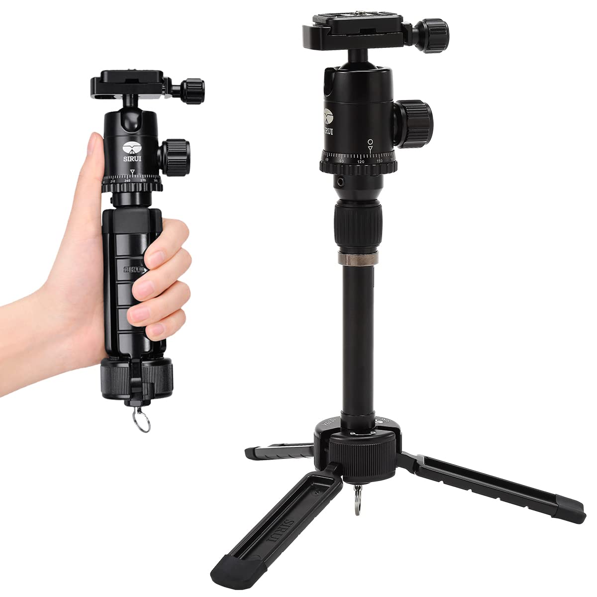 SIRUI 13 5 inch Mini Desktop Tripod with 360 Ball Head Portable Handhold Aluminum Tripod for DSLR Camera