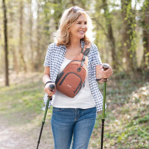 G4Free Brusttasche Schulterrucksack Sling Bags Umhängetasche Crossbody Herren Damen für Reise Wandern Radfahren Laufen Klettern