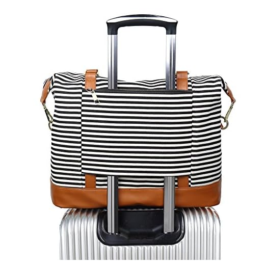 What does protruding on luggage handles mean Stylish Canvas Weekender Bag for Travel