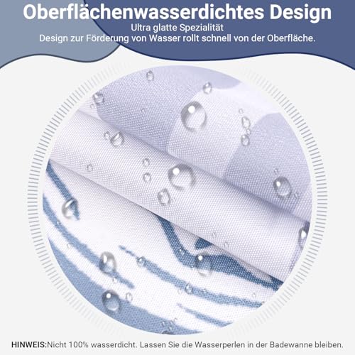 Rideau de douche imperméable avec bande de poids pour rénover sa déco - 3