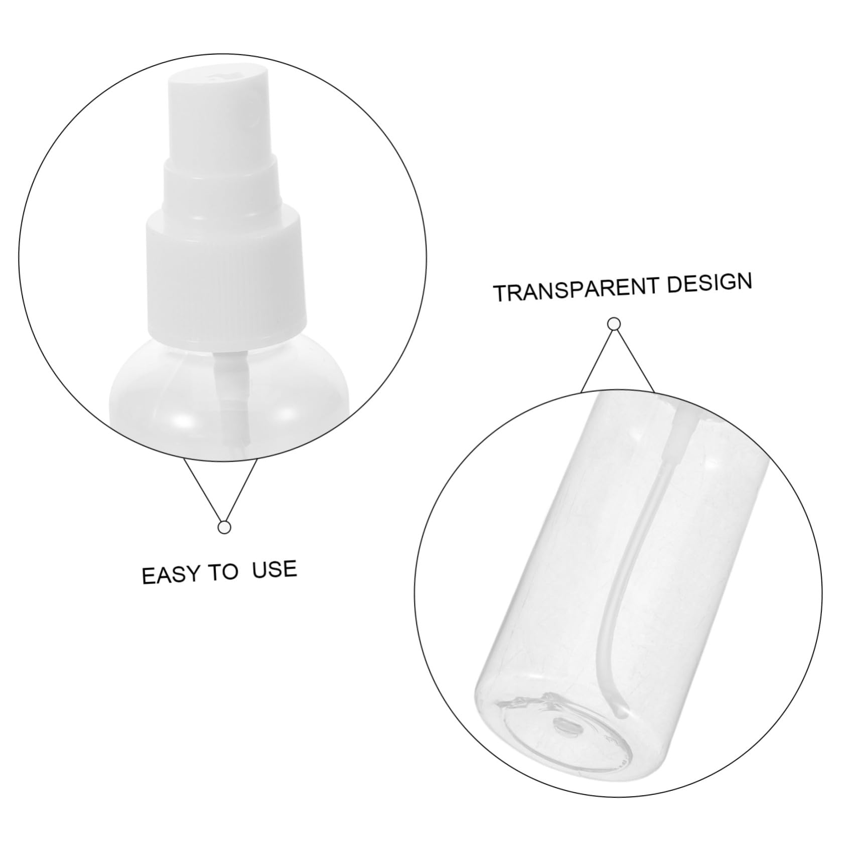 100stücke Sprühflasche Transparent Leer Nachfüllbar Reisegröße Parfümzerstäuber mit Feinem Nebel für Kosmetik Öl Pflanzen Pflege