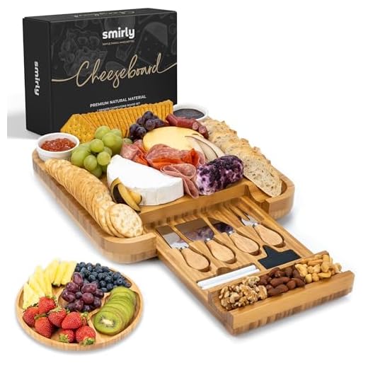 Large Bamboo Charcuterie Board Set