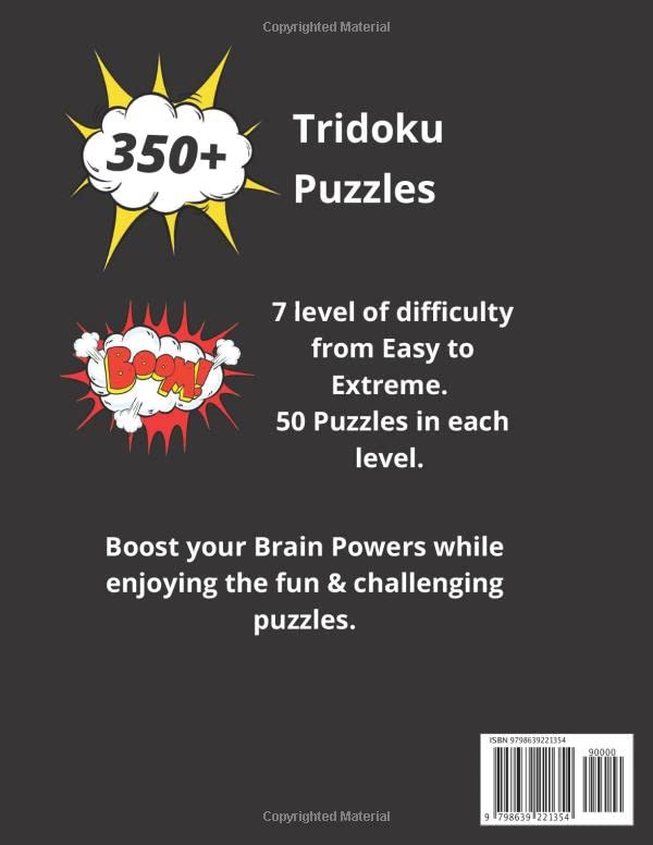 Miniatura 2 de 350+ Tridoku Puzzles Triangular Sudoku Puzzles (easy to hard) (Fun Sudoku Variants)