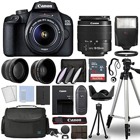 Canon EOS 4000D / Rebel T100 DSLR Camera Bundle Cover