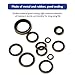 150Pcs Metal Bonded Seal Washer Assortment Kit Bonded Washer 8 Sizes M6, M8, M10, M12, M14, M16, M18, M20