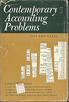 Contemporary Accounting Problems : Text and Cases B0000CM4OQ Book Cover