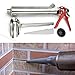 Caulking Gun Caulking Tool Hand Caulk Gun Mortar Tubes Caulk Tool Grout Gun Cement Grout Applicator Tool Brick Mortar Sprayer Stainless Steel Caulking Tools +2 Nozzle