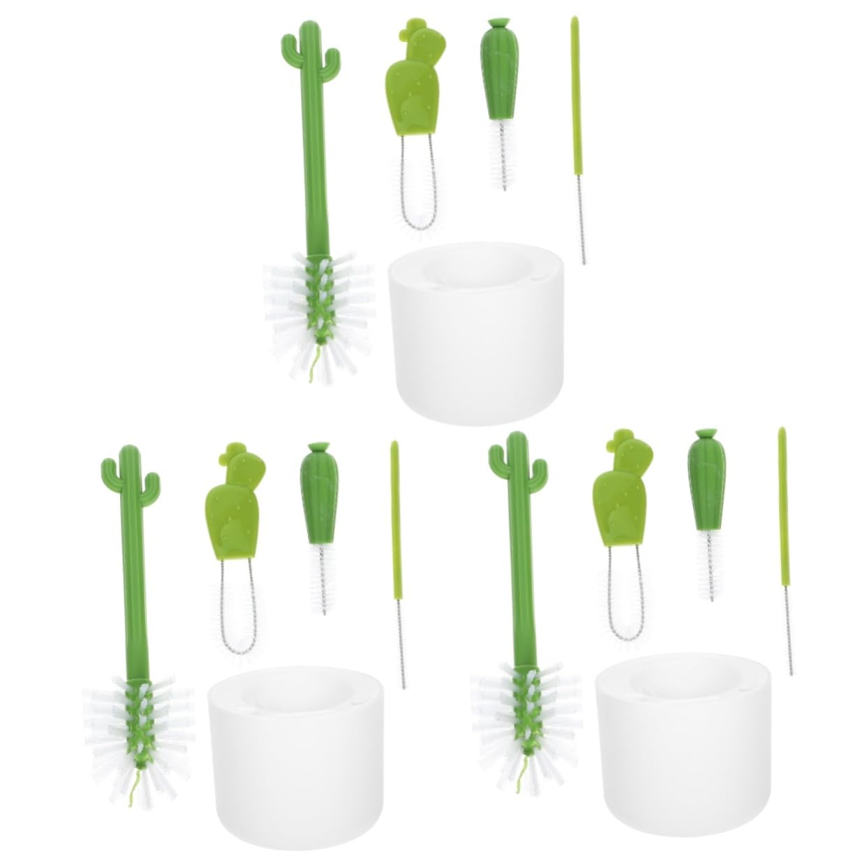 Healeved 3sets Spazzole Multi-funzione Per Pulizia Tappi Spazzola Per Bottiglie Tappi e Ciotole Design Semplice e Resistente Accessorio Pratico Per La Casa e La Cucina