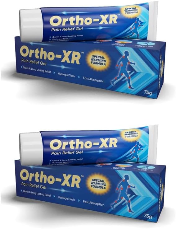 Ortho XR Ayurvedic Pain Relief Gel Ointment 75g with Special Warming Formula | Fast Relief from Body, Joint, Back, Knee, Shoulder & Arthritis Pain - (Pack of 2)