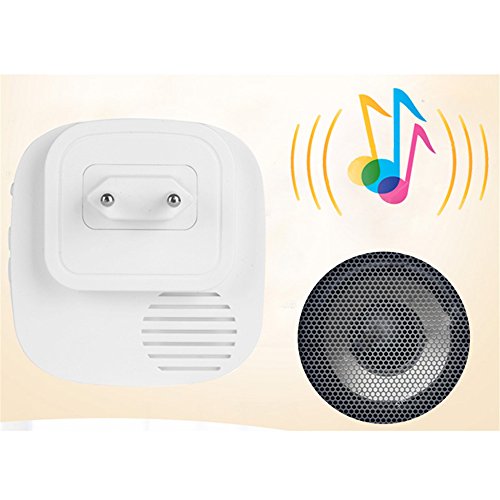 GZCRDZ inalámbrico entrada alerta: Sensor de movimiento por infrarrojos timbre alarma timbre inalámbrico con 1 Sensor y 2 receptor - timbre canciones - Indicadores LED