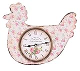 Material: MDF, Metallzeiger Wanduhr Hahn Küchenuhr Shabby Chic Nostalgieuhr Landhausstil mhc055 Palazzo Exklusiv