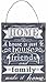 Produktbild Clayre & Eef 6Y1327 Deko Dekoration Textschild Schild Spruch HOME A house is just... ca. 8 x 10 cm