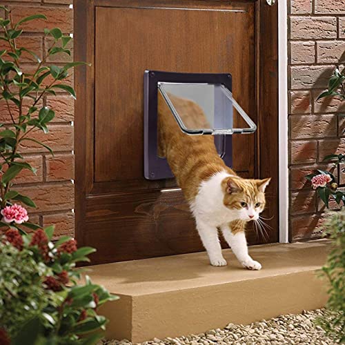 Porta do animal de estimação - Porta de entrada e saída transparente prática para animais de estimaç