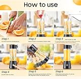 Personal Blender [Upgraded Version], Portable Blender for Shakes and Smoothies, with USB Rechargeable, 6-Point Stainless Steel Blades for Gym,Office,Traveling - Image 6