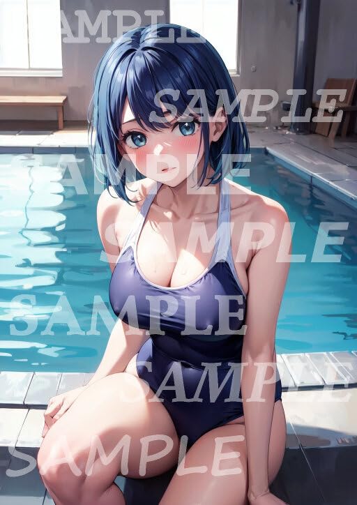 【黒川あかね競泳水着ver】 A4・ハイビジョンブロマイド　フルセット Amazon.co.jp: Kurokawa Akane A4 Poster Doujin Illustration
