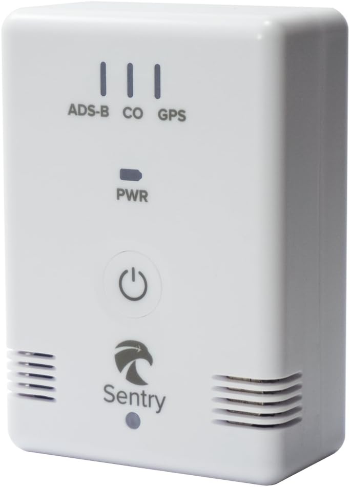 Sentry ADS-B Receiver for Weather and Traffic in ForeFlight with CO Monitor and 12hr Battery Life