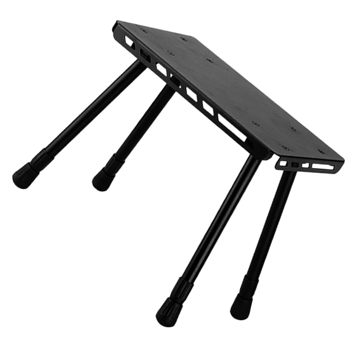 Table de camping pliante en fer noir compacte et robuste VICASKY pour l'extérieur