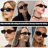 10 prostokątnych okularów przeciwsłonecznych w stylu vintage