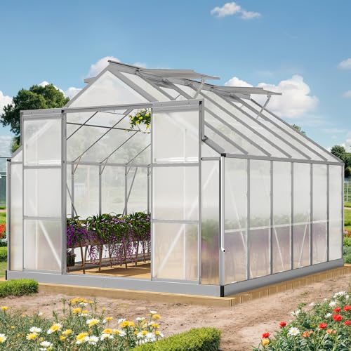 YITAHOME 10x12FT Polycarbonate Greenhouse for Outdoors,...