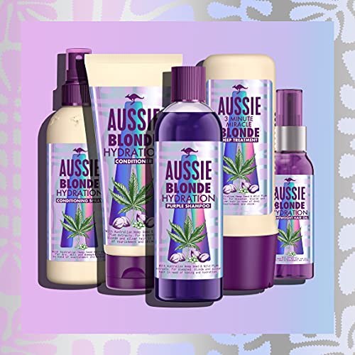 Aussie Blonde Hydration Shampoo Violett Vegan mit Hanfsamen und Wildpflaume