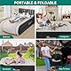YITAHOME 2x1,5m Deluxe Luftmatratze Selbstaufblasend 2 Personen, Luftbett mit Integriertem Kissen & Eingebauter Elektrischer Pumpe, Aufblasbare Bett mit Tasche für Gäste Heimgebrauch, Grau & Schwarz
