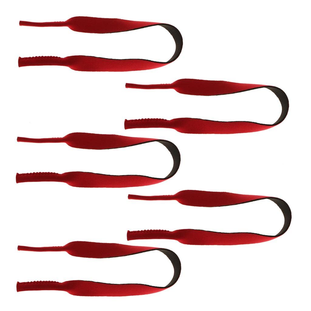 ™ Red Neoprene Sport Eyewear Glasses Neck Cord Retainer Band Strap 5pcs | Eyewear Accessories | Sunglasses & Fashion Eyewear | Men's Accessories-image-1