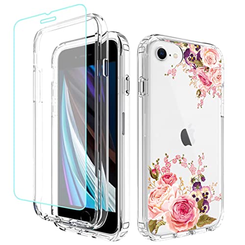 Coque iPhone 8 antichoc motif fleur rose pour sécuriser vos sorties