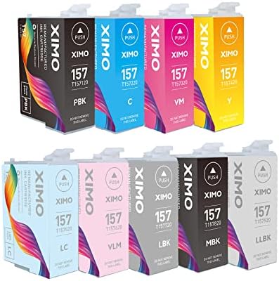 XIMO Remanufactured Ink Cartridge Replacement for Epson 157 T157 Ink Cartridge to use with Epson Stylus Photo R3000 Printer with Pigment Ink