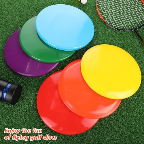 Poen 12 Pieces Disc Golf Set 4 Pcs Putter 4 Pcs Mid Range 4 Pcs Driver 140-160 g Plastic Disc Golf Comfortable Flying Disc for Beginner, Colors May Vary, DIY Your Discs
