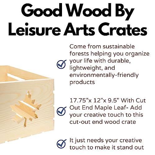 LEISURE ARTS Good Wood Caisse en bois avec découpe de feuille d’érable, caisse en bois brut pour présentation, caisses en bois pour le rangement, caisses en bois brut de pin, 45,1 x 30,5 x 24,1 cm - Les Beatles, Paul McCartney, John Lennon, RIngo Starr, George Harrison LEISURE ARTS Good Wood Caisse en bois avec découpe de feuille d'érable, caisse en bois brut pour présentation, caisses en bois pour le rangement, caisses en bois brut de pin, 45,1 x 30,5 x 24,1 cm – Image 3