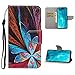 Produktbild Nadoli Brieftasche Etui für Xiaomi Mi Note 10 Lite,Bunt Blumen Muster Bunt Pu Leder Lanyard Standfunktion Magnetisch Handyhülle Schutzhülle Lederhülle mit Kartenfach