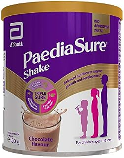 PaediaSure Shake Balanced Nutritional Supplement Drink | Multivitamin for Kids with Protein, Carbohydrates, Essential Fatty Acids and Minerals to Support Growth and Development | 400 g | Chocolate