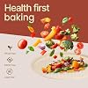 Bakken Pizza Baking Pan - Round Perforated Carbon Steel Pan with Non-Stick Marble Coating, Oversized Silicone Handle, Dishwasher Safe, High-Temperature Resistant, Durable & Easy Cleanup White, 2 Pack