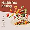 Bakken Pizza Baking Pan - Round Perforated Carbon Steel Pan with Non-Stick Marble Coating, Oversized Silicone Handle, Dishwasher Safe, High-Temperature Resistant, Durable & Easy Cleanup White, 1 Pack #4