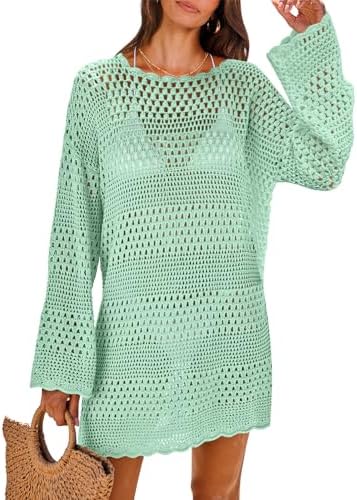 ANRABESS Women Swimsuit Crochet Swim Cover Up 2026 Summer Bathing...