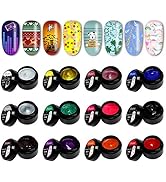Biutee Stamping Gel Polish, 12 Farben UV Gel-Nagellack 8ml Stamping Gel Nagellack Nail