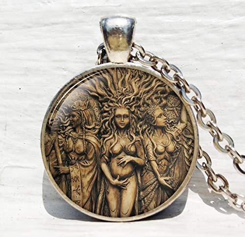 Preisvergleich Produktbild Dreifach-Göttin-Anhänger, Wicca-Schmuck, Mondgöttin-Schmuck, Wicca-Halskette, Göttin-Halskette, Göttin-Schmuck.