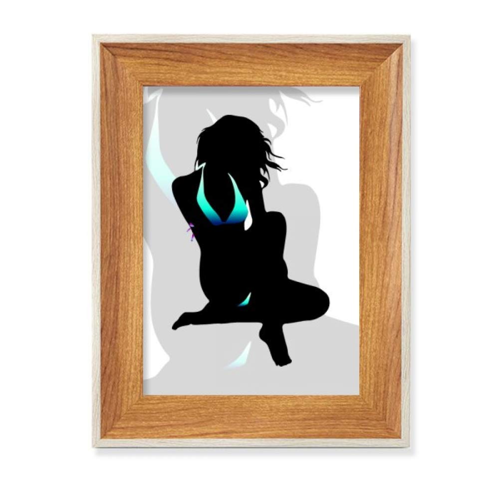 Bikini art cadre en bois de bureau pour décoration salon et studio