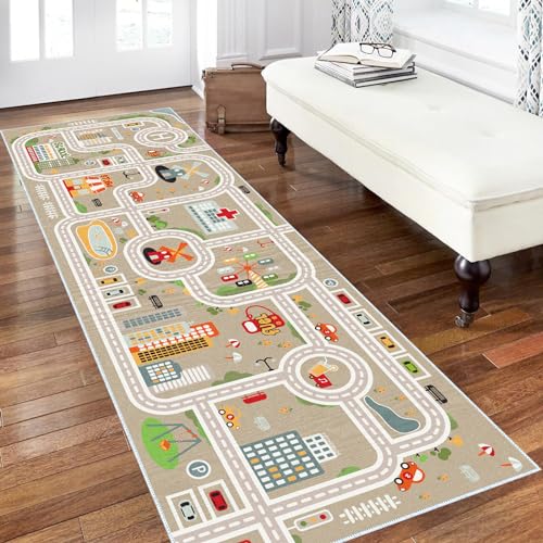 Kids Car Train Rug, 2'6