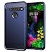 Produktbild NANXCYR Für LG G8S ThinQ Fall, Silikon-Brushed-Carbon-Faser Soft Case Verschleißfest Anti-Drop-Stoß- Abdeckung rückseitige Abdeckung, für LG G8S ThinQ,Blau,LGG8SThinQ