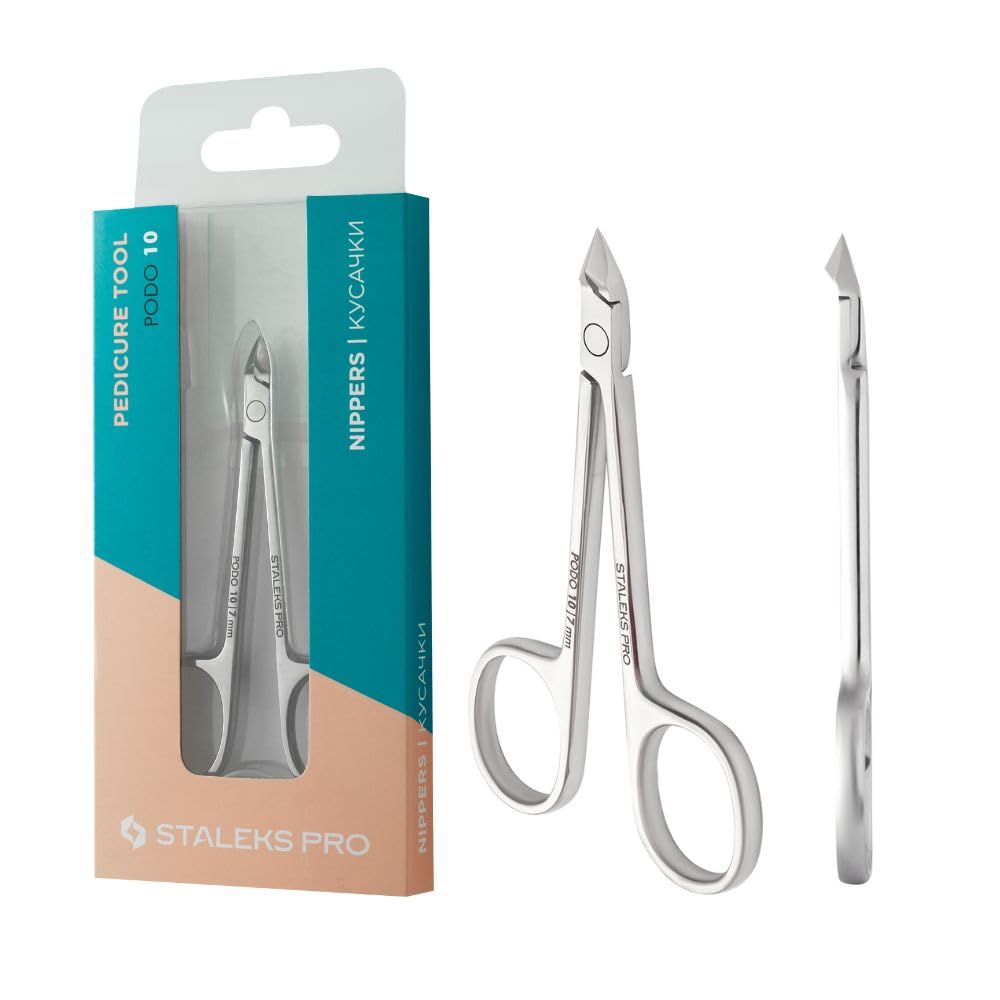 STALEKS PRO Toe Nail Scissors Pliers 10-7mm, Silber