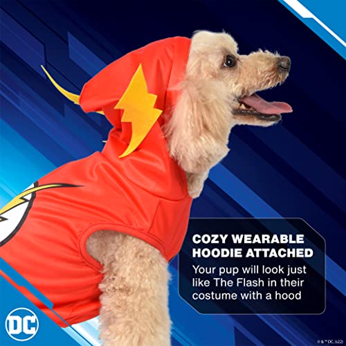 Dc Comics Superhero The Flash Halloween Dog Costume – Extra Small - | Dc Superhero Halloween Costumes For Dogs, Funny Dog Costumes | Officially Licensed Dc Dog Halloween Costume #TOP2