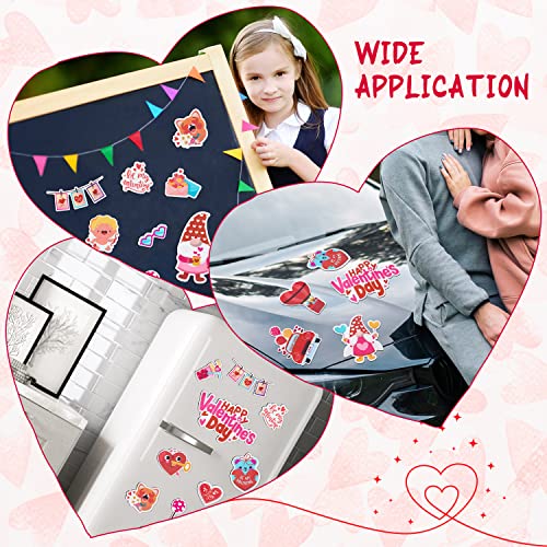 Dvbonike 20Pcs Happy Valentine’s Day Refrigerator Magnets Heart Holiday Waterproof Car Decorations Full Of Love Magnetic Stickers Locker Angle Genie Fridge Magnet Or Valentine Party Supplies #TOP4