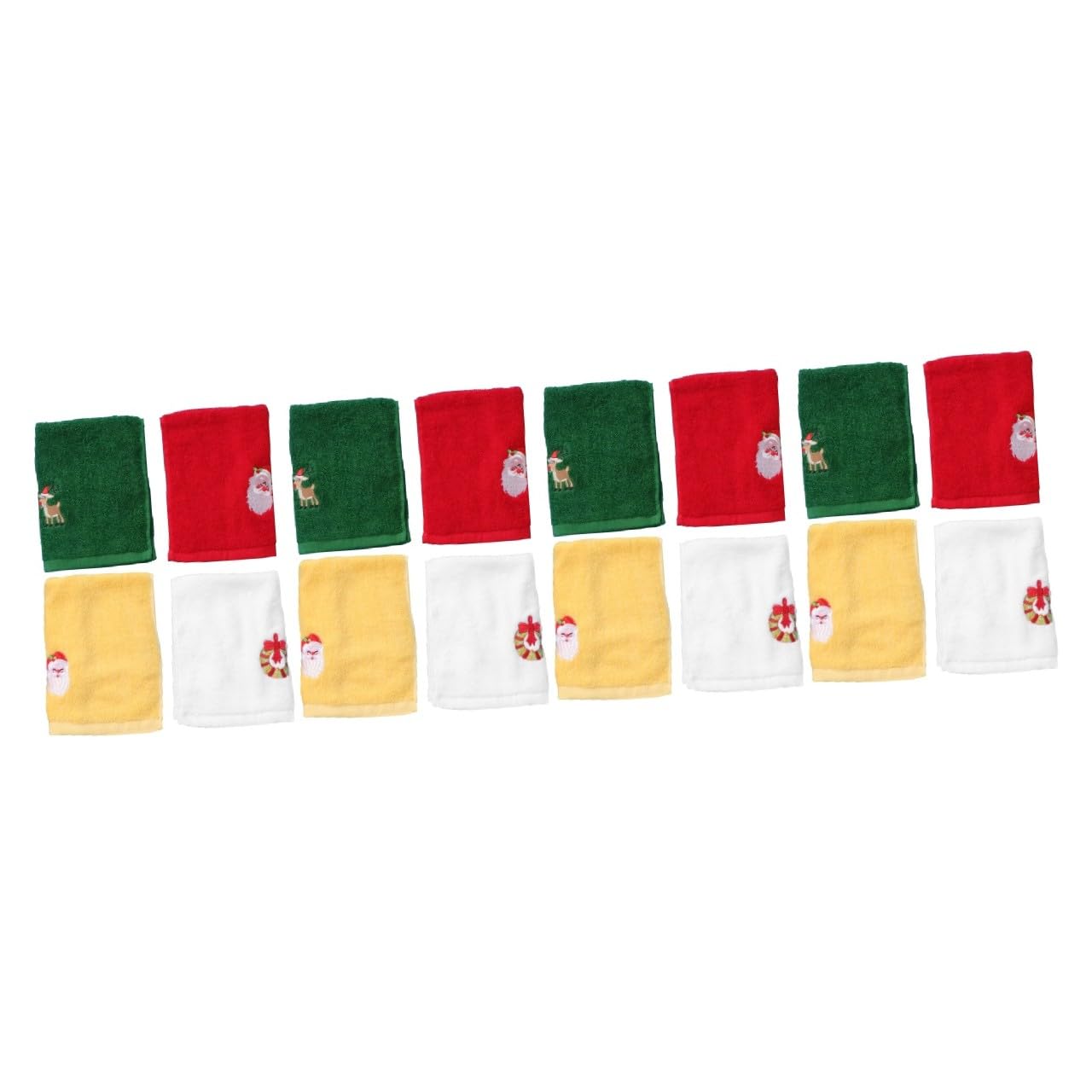 Alipis 16pezzi Asciugamani Natalizi Ricamati Asciugamani Decorativi Per Bagno e Cucina Con Tema Di Natale Per Feste