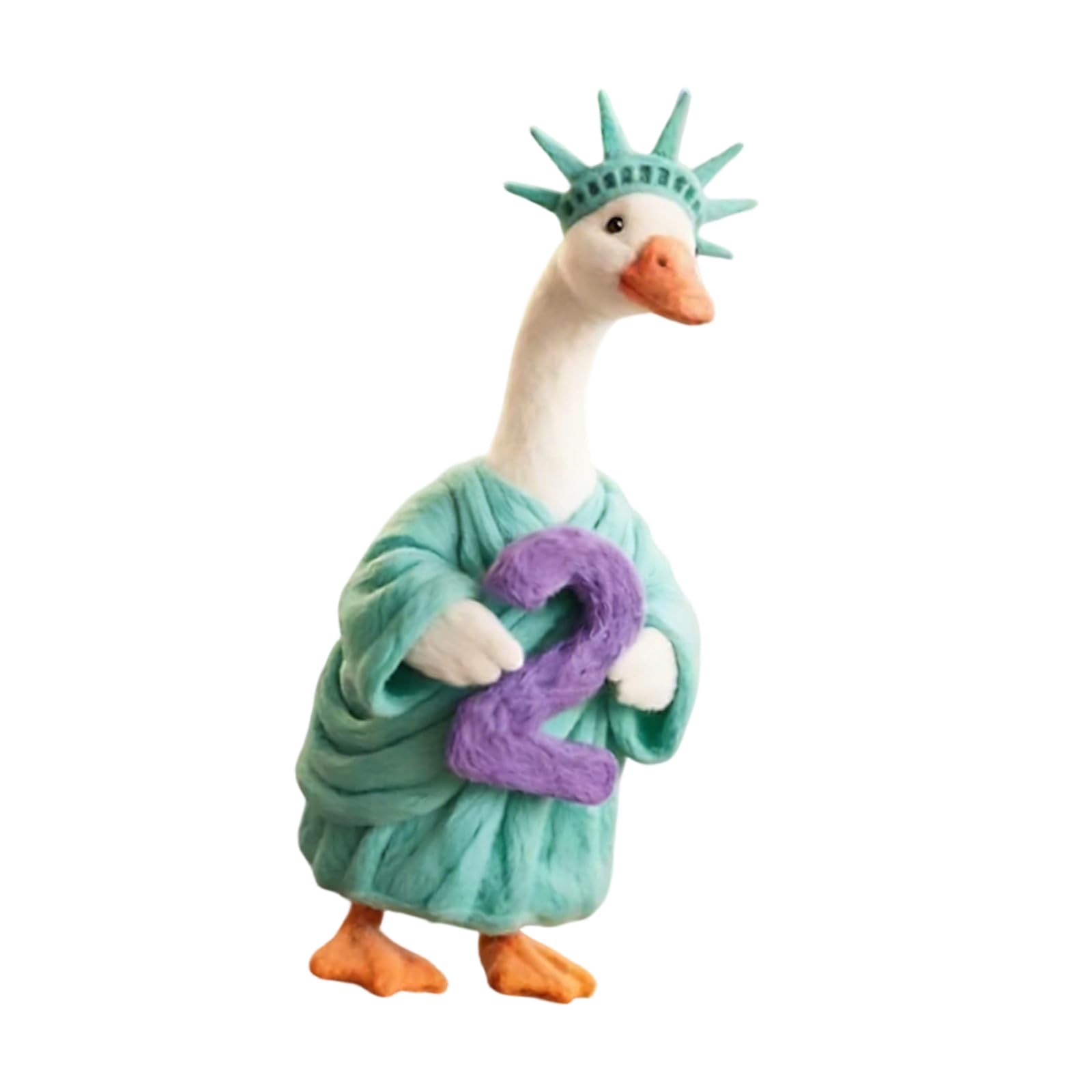 Kaeltsyn National Holiday Geese Figurine Resin Ornament for Collector and Patriotic Party Resin Waterfowl Deck